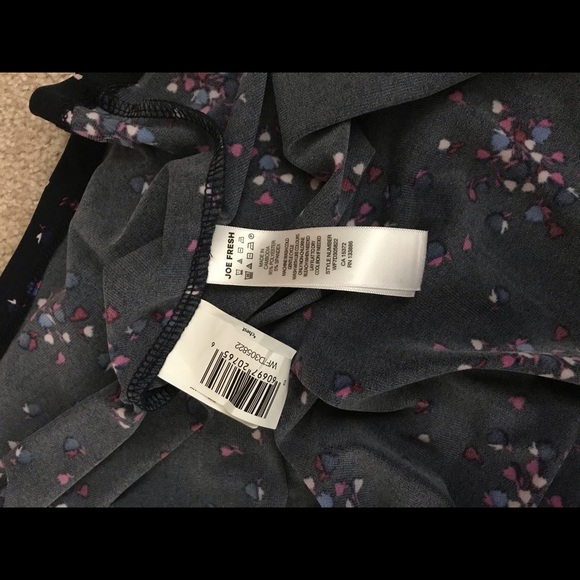 JoeFresh Long Sleeve Print Wrap Dress NWOT - Picture 7 of 8